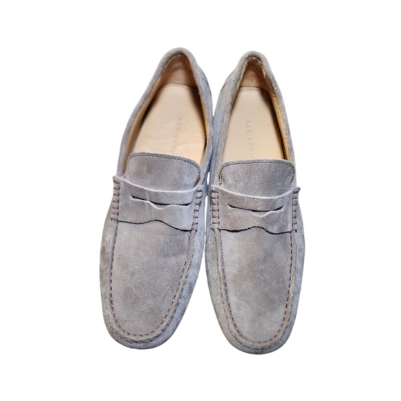 Jack Erwin Gray Suede Parkee Casual Driving Loafer Size 10 - Picture 3 of 8